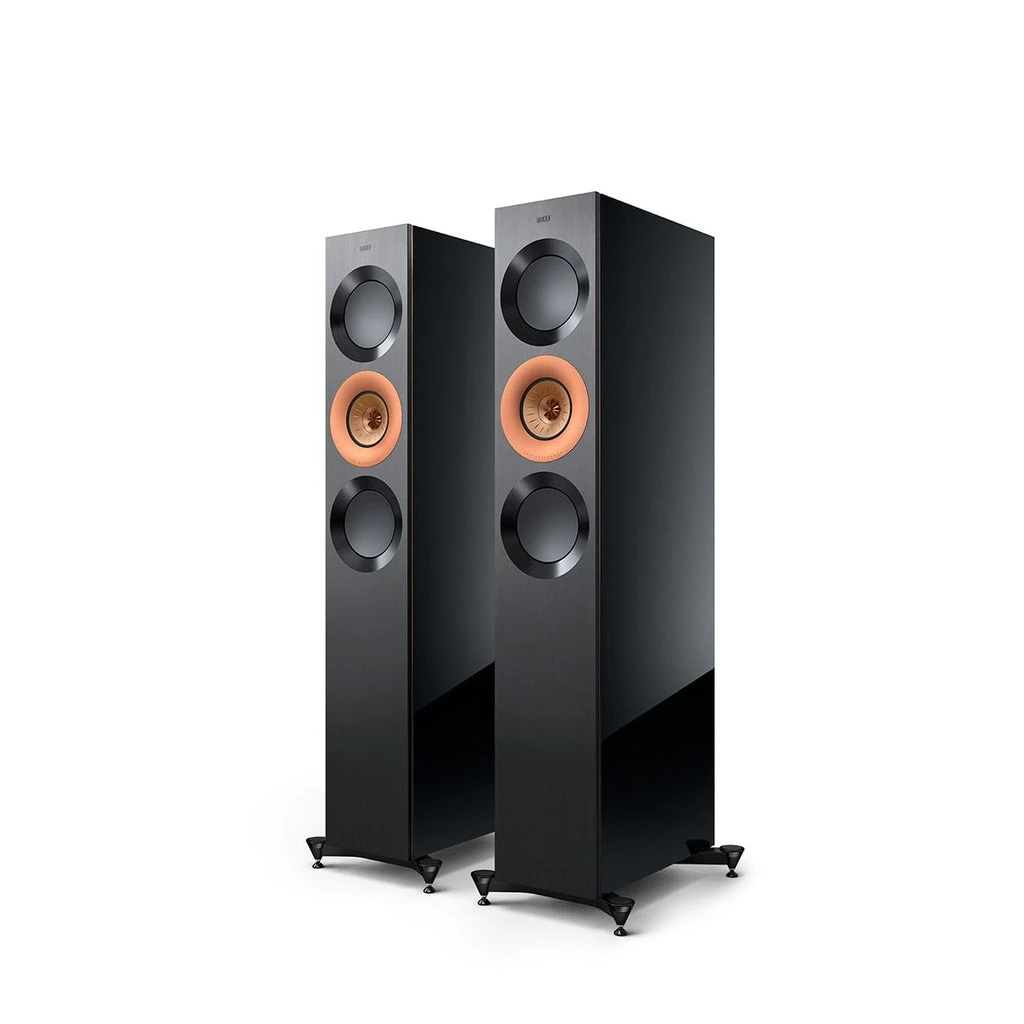 Kef Reference 3 Meta Speakers High Gloss Black and Copper
