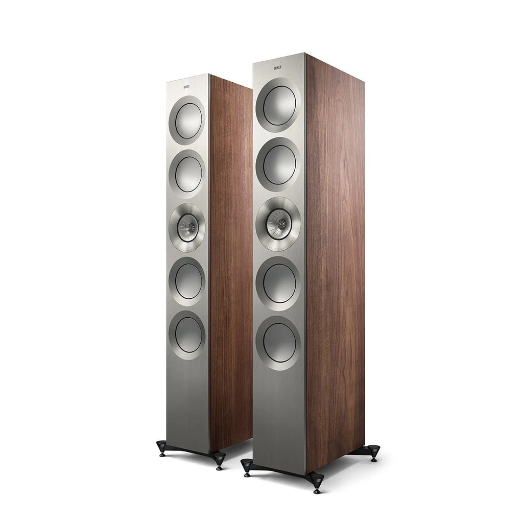 Kef Reference 5 Meta Speakers Silver Walnut